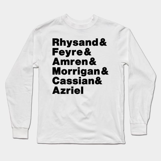 A Court of Mist and Fury Inner Circle Line Up Long Sleeve T-Shirt by baranskini